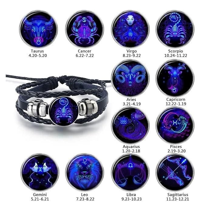 5507204531 Zodiac Leather Bracelet